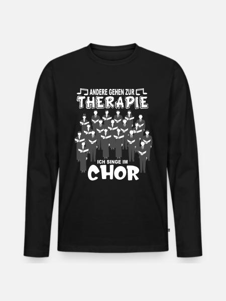 Chor - Männer Premium Bio Langarmshirt - Schwarz