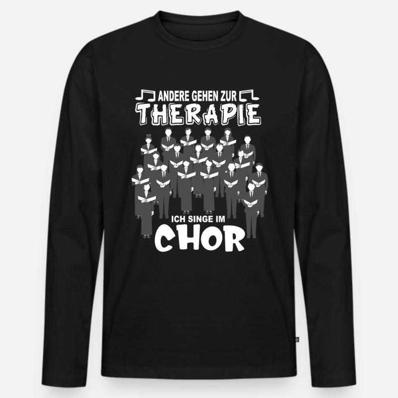 Chor - Männer Premium Bio Langarmshirt - Schwarz