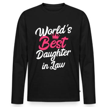 Beste Schwiegertochter - Männer Premium Bio Langarmshirt - Schwarz - Vorne - Nico (187cm)
