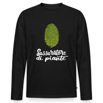 Giardiniere Giardino sussuatore di piante - Männer Premium Bio Langarmshirt - Schwarz - Vorne - Nico (187cm)
