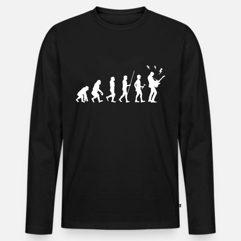 Bassist - Männer Premium Bio Langarmshirt - Schwarz