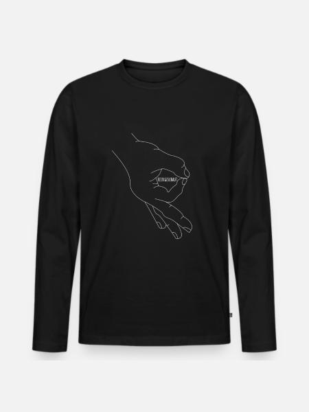Looked In At Retro Memes - Men's Premium Organic Long Sleeve Shirt - black