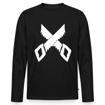 Carpenter Carpenter Zimmere Artisan Saw Saw - Men's Premium Organic Long Sleeve Shirt - black - Front - Nico (187cm)