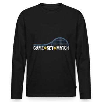 Tennis rackets for tennis players - Men's Premium Organic Long Sleeve Shirt - black - Front - Nico (187cm)