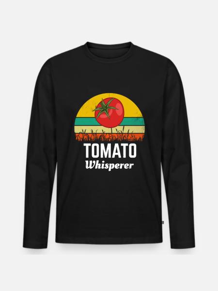 tomatoes - Men's Premium Organic Long Sleeve Shirt - black