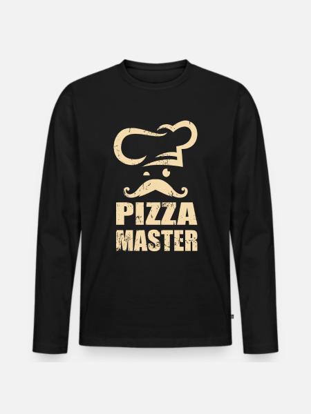 Pizza Master Chef - Pizza Amis - T-shirt manches longues Premium bio Homme - noir