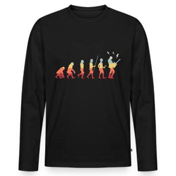 bassist - Men's Premium Organic Long Sleeve Shirt - black - Front - Nico (187cm)