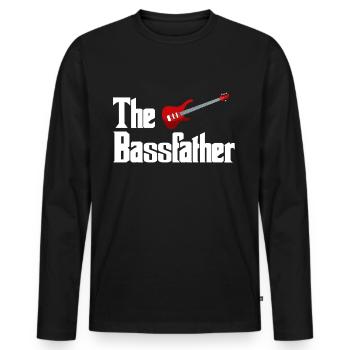 bassist - Men's Premium Organic Long Sleeve Shirt - black - Front - Nico (187cm)