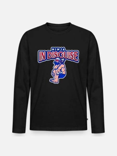 Ninja in disguise - Men's Premium Organic Long Sleeve Shirt - black