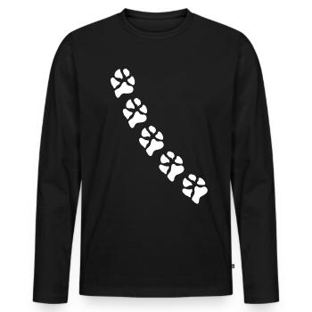 Paw prints dog paws paws dogs - Men's Premium Organic Long Sleeve Shirt - black - Front - Nico (187cm)