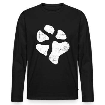 Paw prints dog paws paws dogs - Men's Premium Organic Long Sleeve Shirt - black - Front - Nico (187cm)