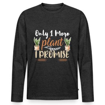 Plants Garden Flowers - Men's Premium Organic Long Sleeve Shirt - heather anthracite - Front - Nico (187cm)