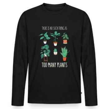 There aren't too many plants - Men's Premium Organic Long Sleeve Shirt - black - Front - Nico (187cm)