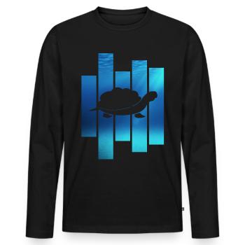 Turtle Turtle - Men's Premium Organic Long Sleeve Shirt - black - Front - Nico (187cm)