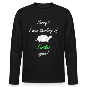 Turtle Turtle - Men's Premium Organic Long Sleeve Shirt - black - Front - Nico (187cm)