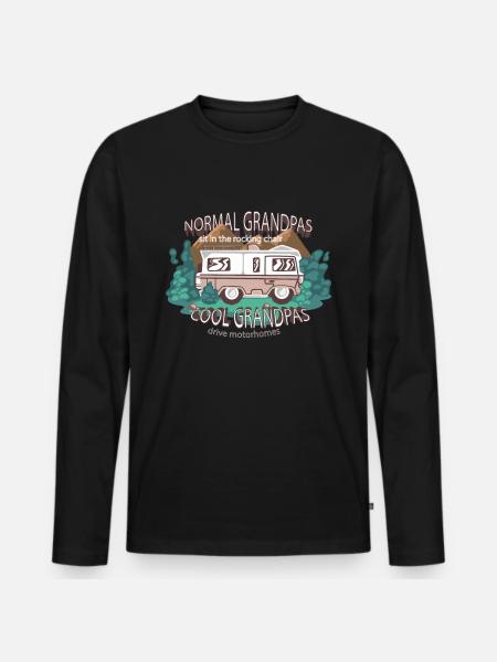 Cool grandpas drive camper - Men's Premium Organic Long Sleeve Shirt - black