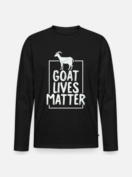 Goat Lives Matter - T-shirt manches longues Premium bio Homme - noir