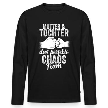 Mutter Und Tochter Muttertag - Männer Premium Bio Langarmshirt - Schwarz - Vorne - Nico (187cm)