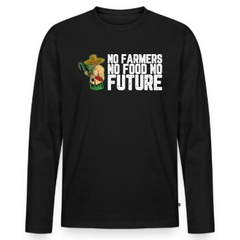 Lustiges Landwirtschaftsgeschenk Für Alle - Männer Premium Bio Langarmshirt - Schwarz - Vorne - Nico (187cm)