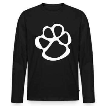 Paw prints dog paws paws dogs - Men's Premium Organic Long Sleeve Shirt - black - Front - Nico (187cm)