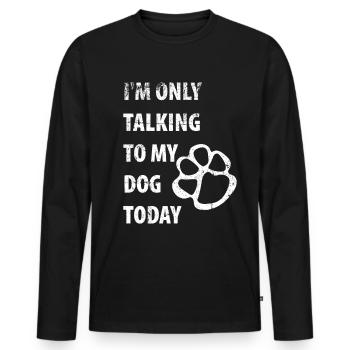 Paw prints dog paws paws dogs - Men's Premium Organic Long Sleeve Shirt - black - Front - Nico (187cm)