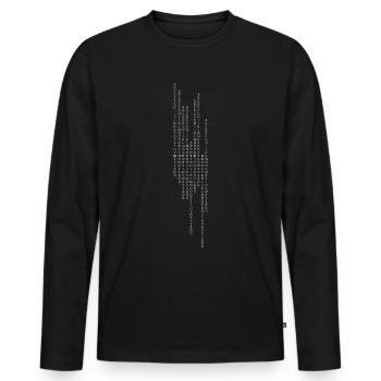 Wuppertal vertical - T-shirt manches longues Premium bio Homme - noir - Devant - Nico (187cm)