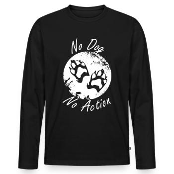 Paw prints dog paws paws dogs - Men's Premium Organic Long Sleeve Shirt - black - Front - Nico (187cm)