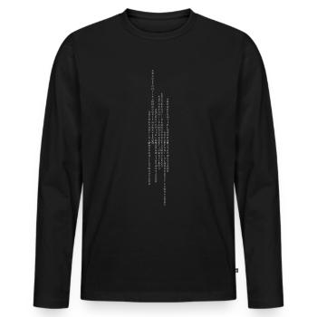 Münster vertical - T-shirt manches longues Premium bio Homme - noir - Devant - Nico (187cm)