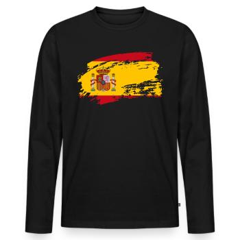 spain spain - Men's Premium Organic Long Sleeve Shirt - black - Front - Nico (187cm)