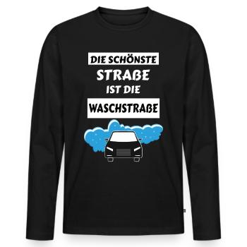 Autowaschen lustige Designs witziger Spruch tuning - Männer Premium Bio Langarmshirt - Schwarz - Vorne - Nico (187cm)