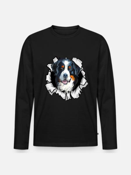 Bernese Mountain Dog - Men's Premium Organic Long Sleeve Shirt - black