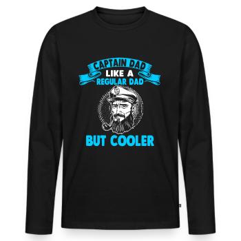 Capitaine bateau propriétaire bateau bateau - T-shirt manches longues Premium bio Homme - noir - Devant - Nico (187cm)