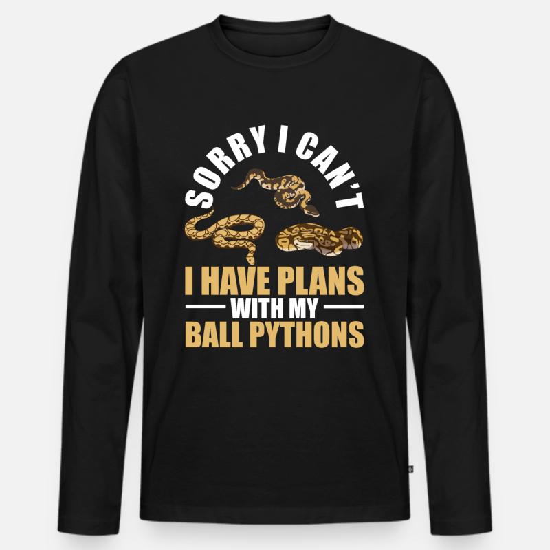 Pläne Mit Meinen Königspythons Schlangenboa - Männer Premium Bio Langarmshirt - Schwarz
