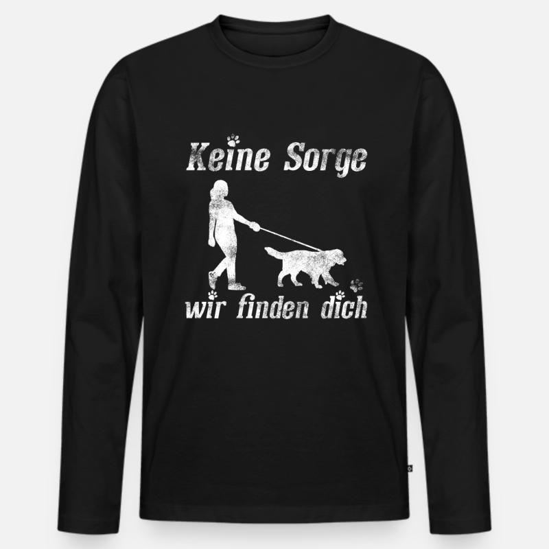Mantrailing - Männer Premium Bio Langarmshirt - Schwarz