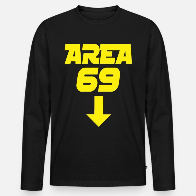 Area 69 - Männer Premium Bio Langarmshirt - Schwarz