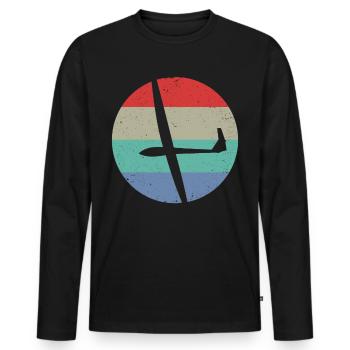 Planeurs Planeurs Planeurs - T-shirt manches longues Premium bio Homme - noir - Devant - Nico (187cm)