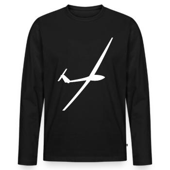 Planeurs Planeurs Planeurs - T-shirt manches longues Premium bio Homme - noir - Devant - Nico (187cm)