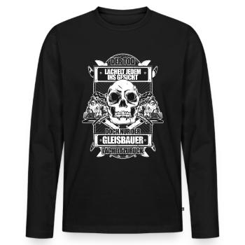 Gleisbauer Geschenk - Männer Premium Bio Langarmshirt - Schwarz - Vorne - Nico (187cm)