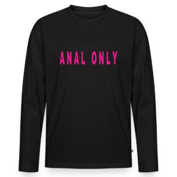 Anal Only - Men's Premium Organic Long Sleeve Shirt - black - Front - Nico (187cm)