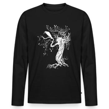 Raven Horror Plague - Men's Premium Organic Long Sleeve Shirt - black - Front - Nico (187cm)