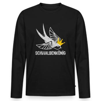 Fußball Fußballer Fußballspieler Schwalbenkönig - Männer Premium Bio Langarmshirt - Schwarz - Vorne - Nico (187cm)