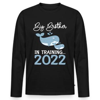 Getting to know Big Brother 2022 - Men's Premium Organic Long Sleeve Shirt - black - Front - Nico (187cm)