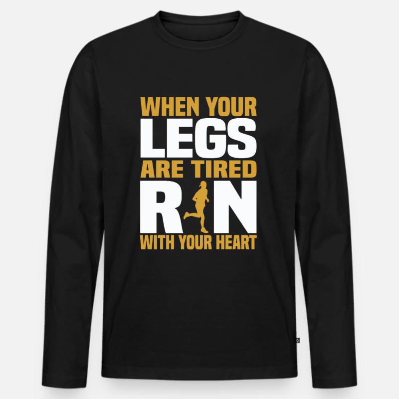 Motivationssprüche - Männer Premium Bio Langarmshirt - Schwarz