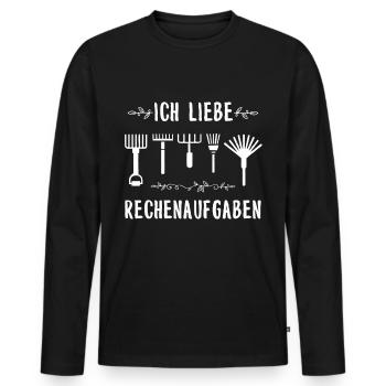 Garten - Männer Premium Bio Langarmshirt - Schwarz - Vorne - Nico (187cm)
