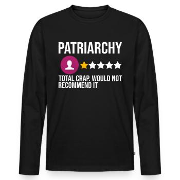 Feministin Feminismus Emanzipation Geschenk - Männer Premium Bio Langarmshirt - Schwarz - Vorne - Nico (187cm)