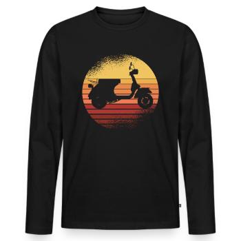 Scooter scooter deux roues - T-shirt manches longues Premium bio Homme - noir - Devant - Nico (187cm)