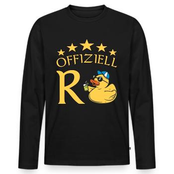Rentner Rente Spruch Ruhestand Geschenkidee - Männer Premium Bio Langarmshirt - Schwarz - Vorne - Nico (187cm)