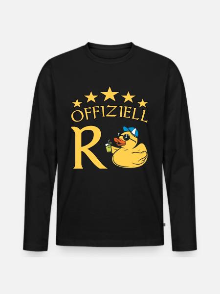 Rentner Rente Spruch Ruhestand Geschenkidee - Männer Premium Bio Langarmshirt - Schwarz