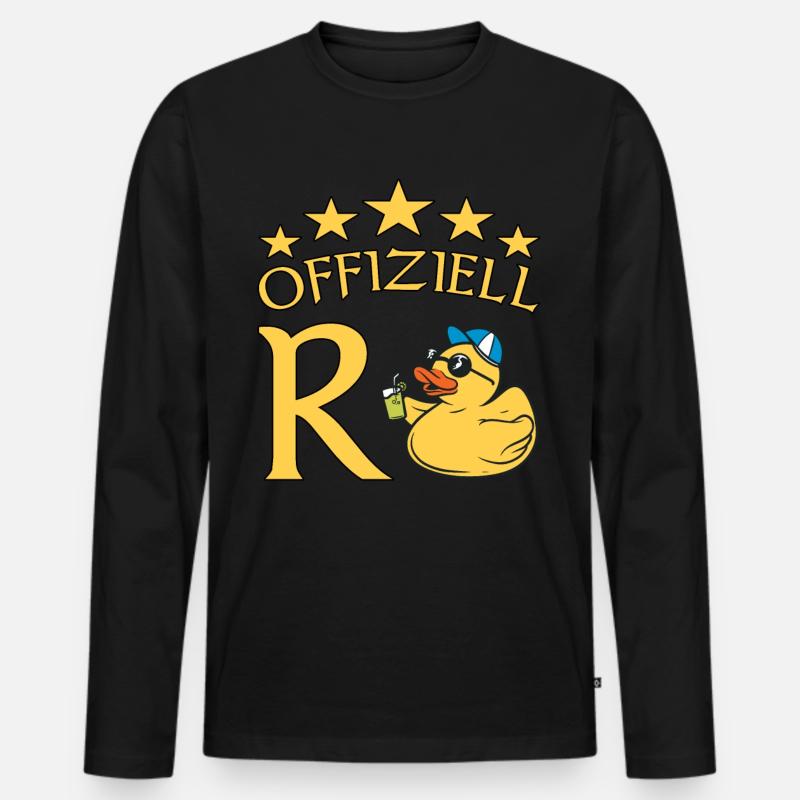 Rentner Rente Spruch Ruhestand Geschenkidee - Männer Premium Bio Langarmshirt - Schwarz
