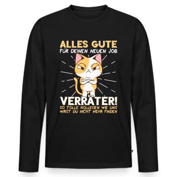 Jobwechsel Neuer Job Abschied Kollege neue Arbeit - Männer Premium Bio Langarmshirt - Schwarz - Vorne - Nico (187cm)